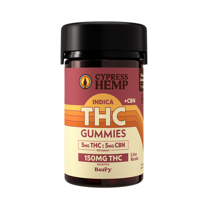Cypress Hemp 1:1 Live Resin THC+CBN Gummies - Indica Berry (30ct)