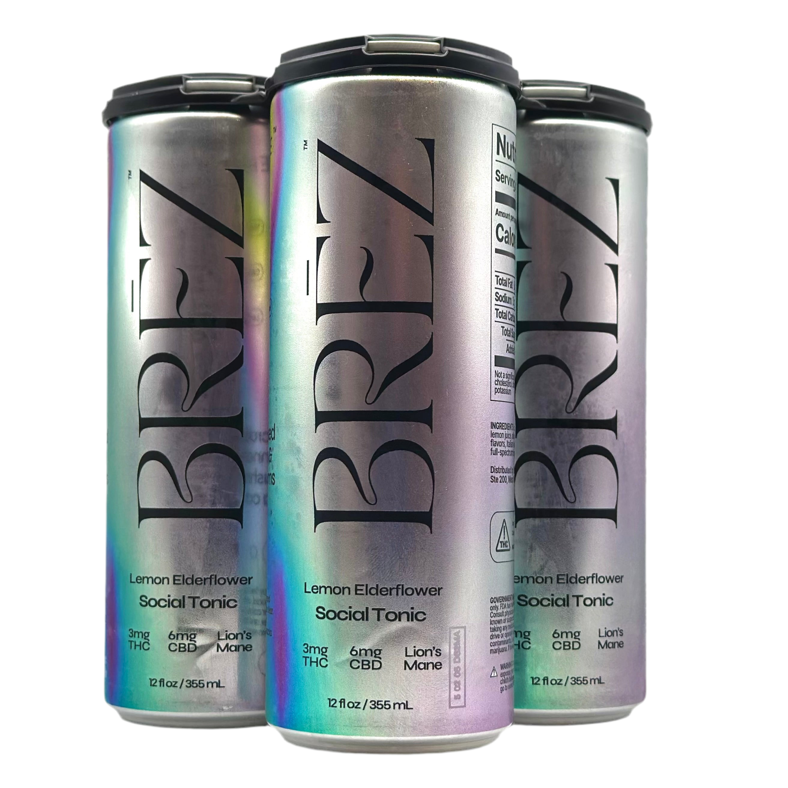 Brez OG 3mg THC Seltzer - Lemon Elderflower - front package