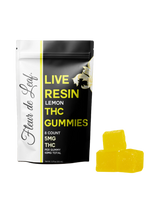 Fleur de Leaf Lemon live resin THC gummies 5mg per gummy 8 count pouch