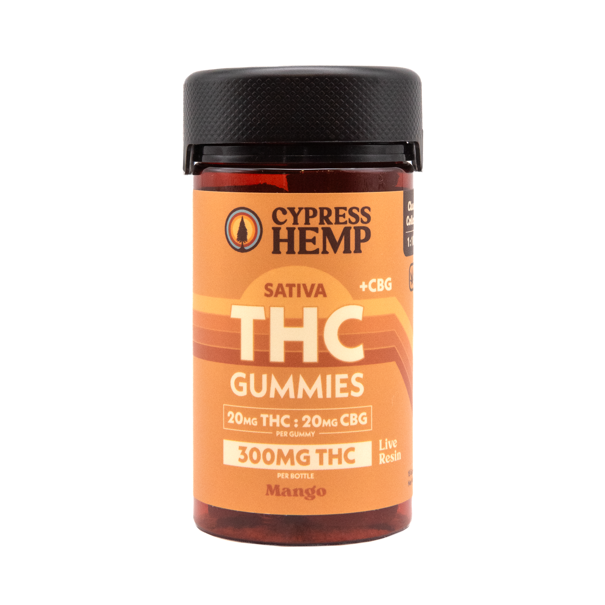 Cypress Hemp 1:1 Live Resin THC+CBG Gummies - Sativa (15-Count) - front package