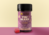 Cypress Hemp 1:1:1 THC CBN CBD Sleep Gummies jar front with strawberry gummy