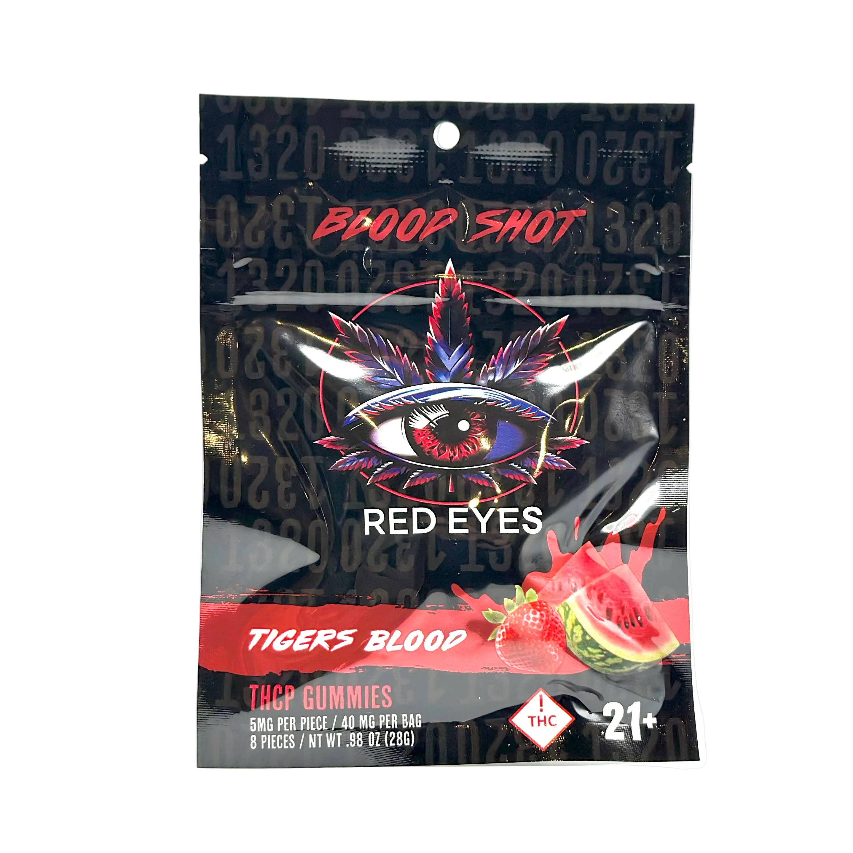 Red Eyes 5mg THCp Gummies - Tiger's Blood - front package