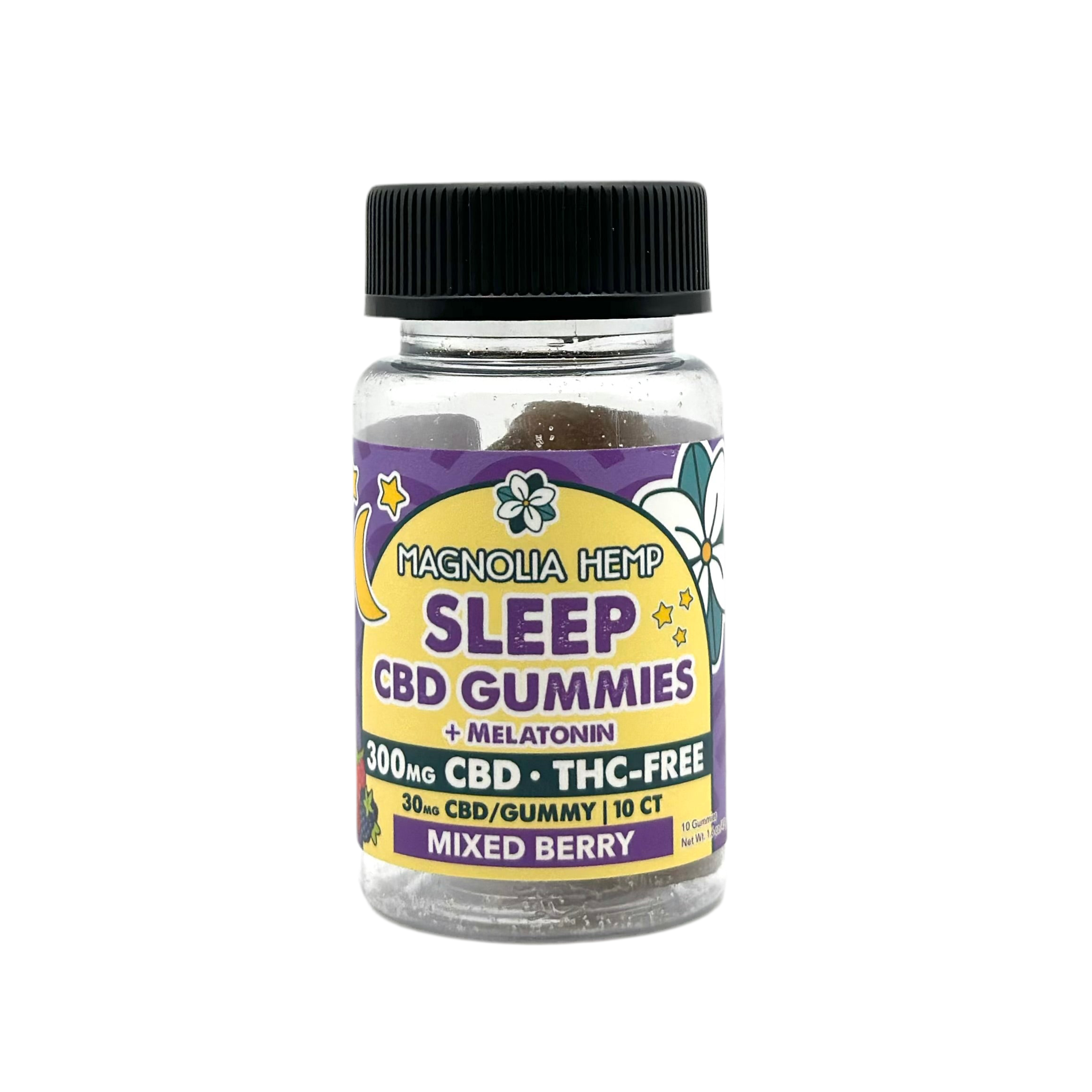 Magnolia Hemp 300mg CBD+Melatonin Sleep Gummies | Mixed Berry