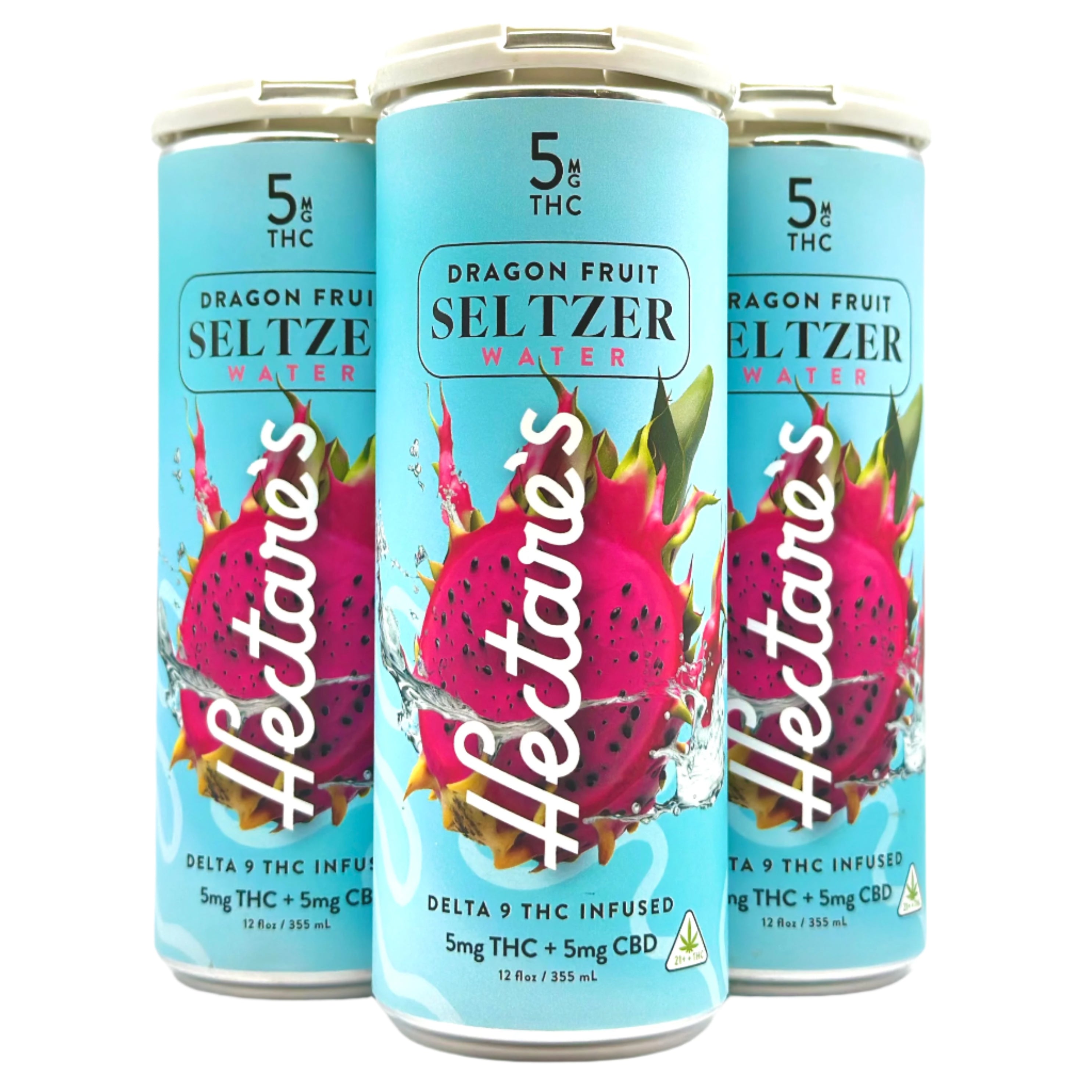 Hectare's 5mg THC+CBD Seltzer | Dragon Fruit