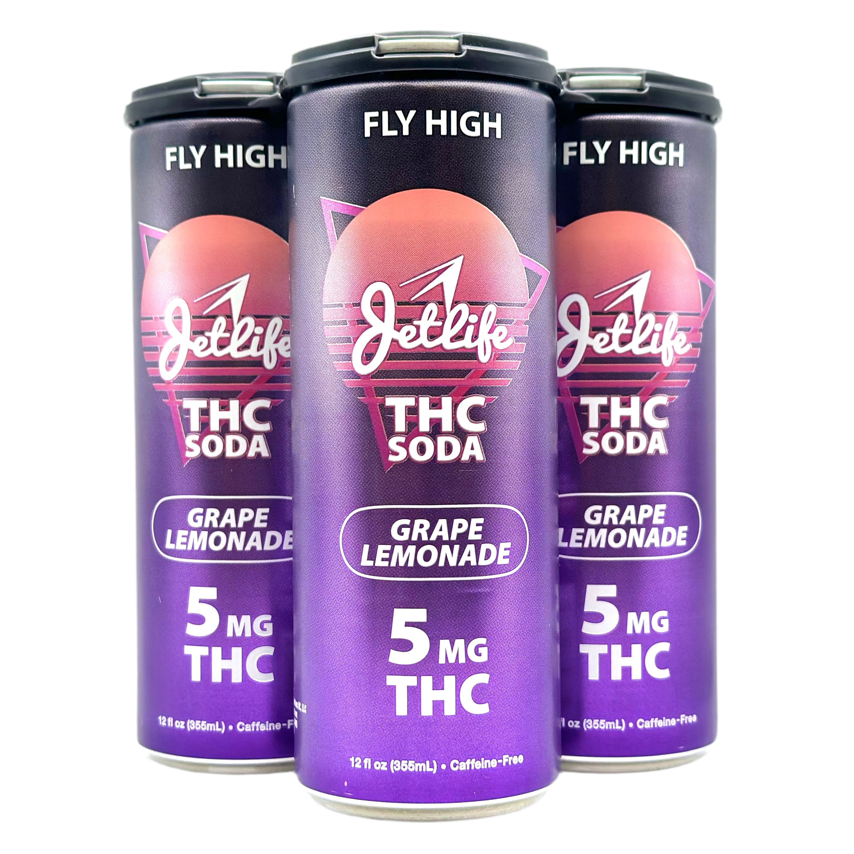Jet Life 5mg THC Soda | Grape Lemonade