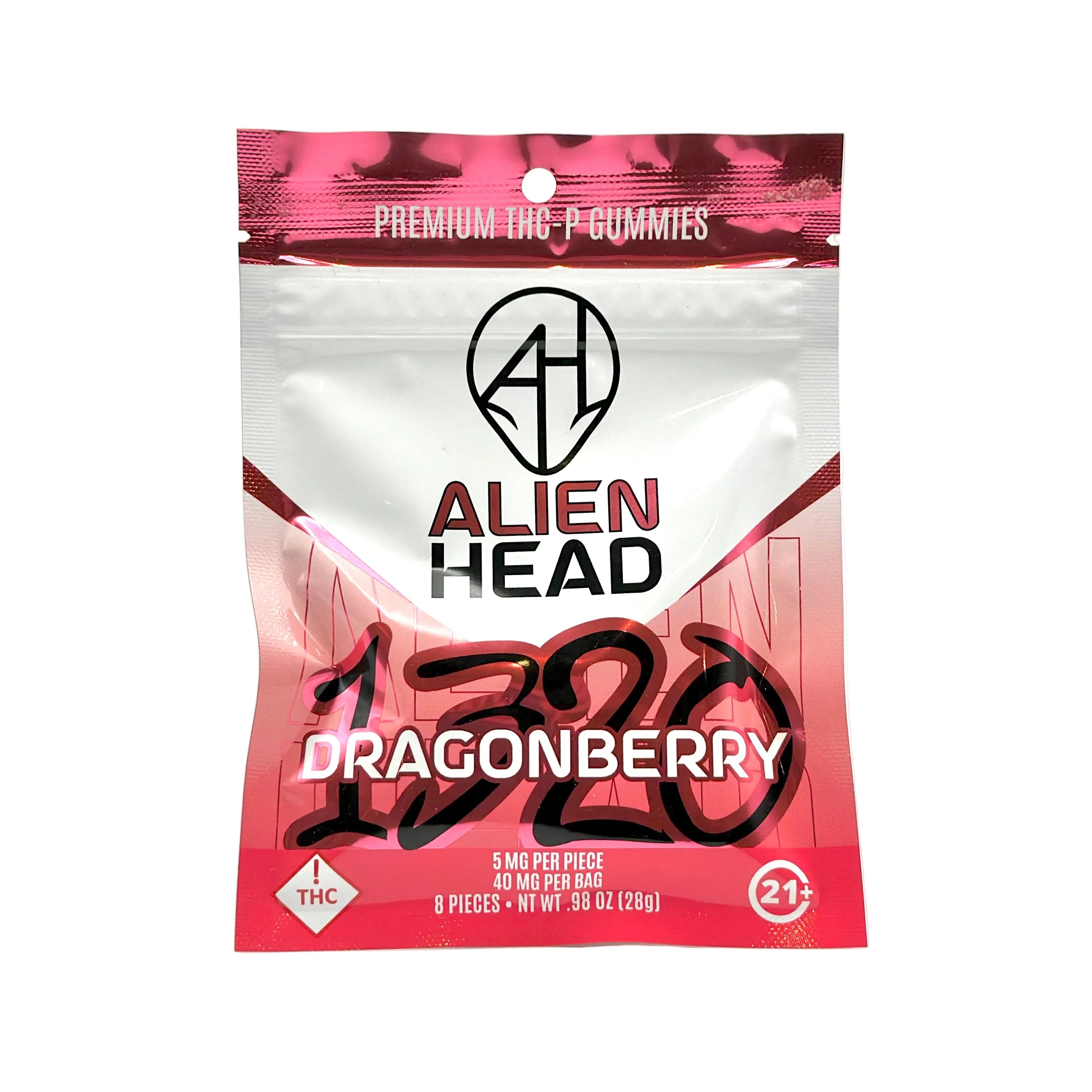 Alien Head 5mg THCp Gummies - Dragonberry - front package