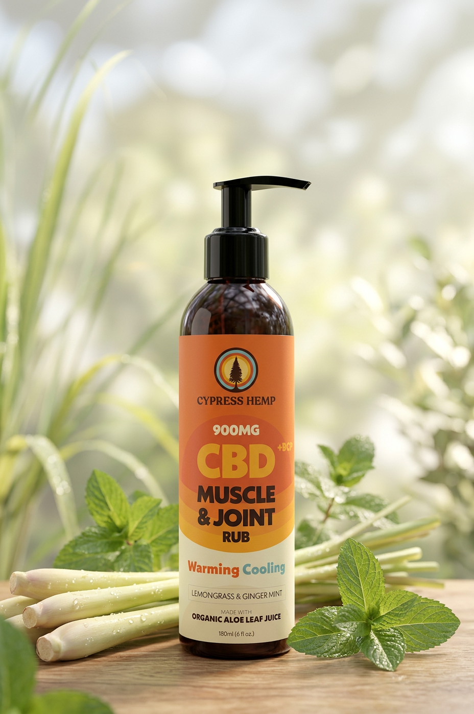 Cypress Hemp Muscle and Joint Rub botanical ingredients panel