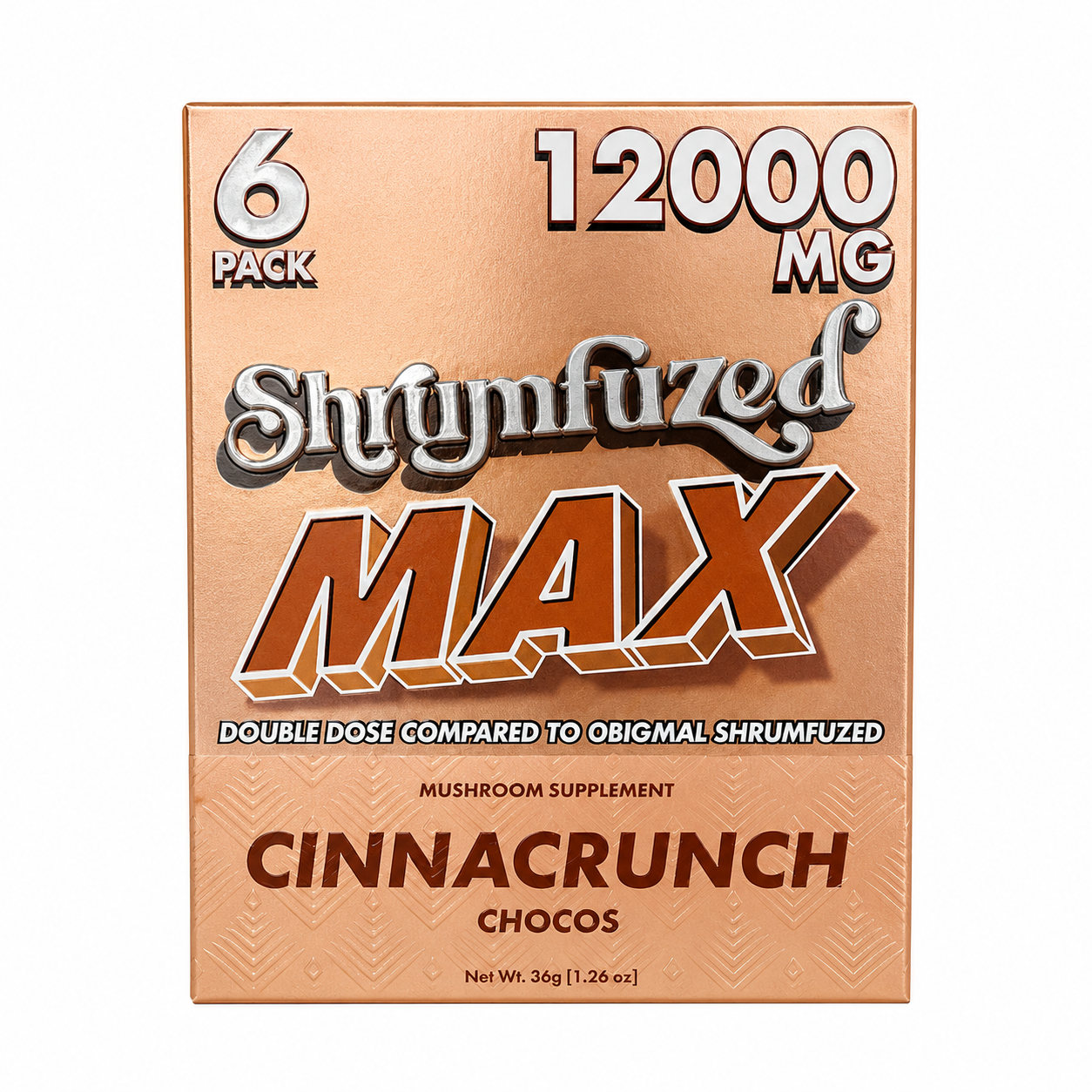 Shrumfuzed Max Euphoric 12,000mg Mushroom Chocolates (6ct)
