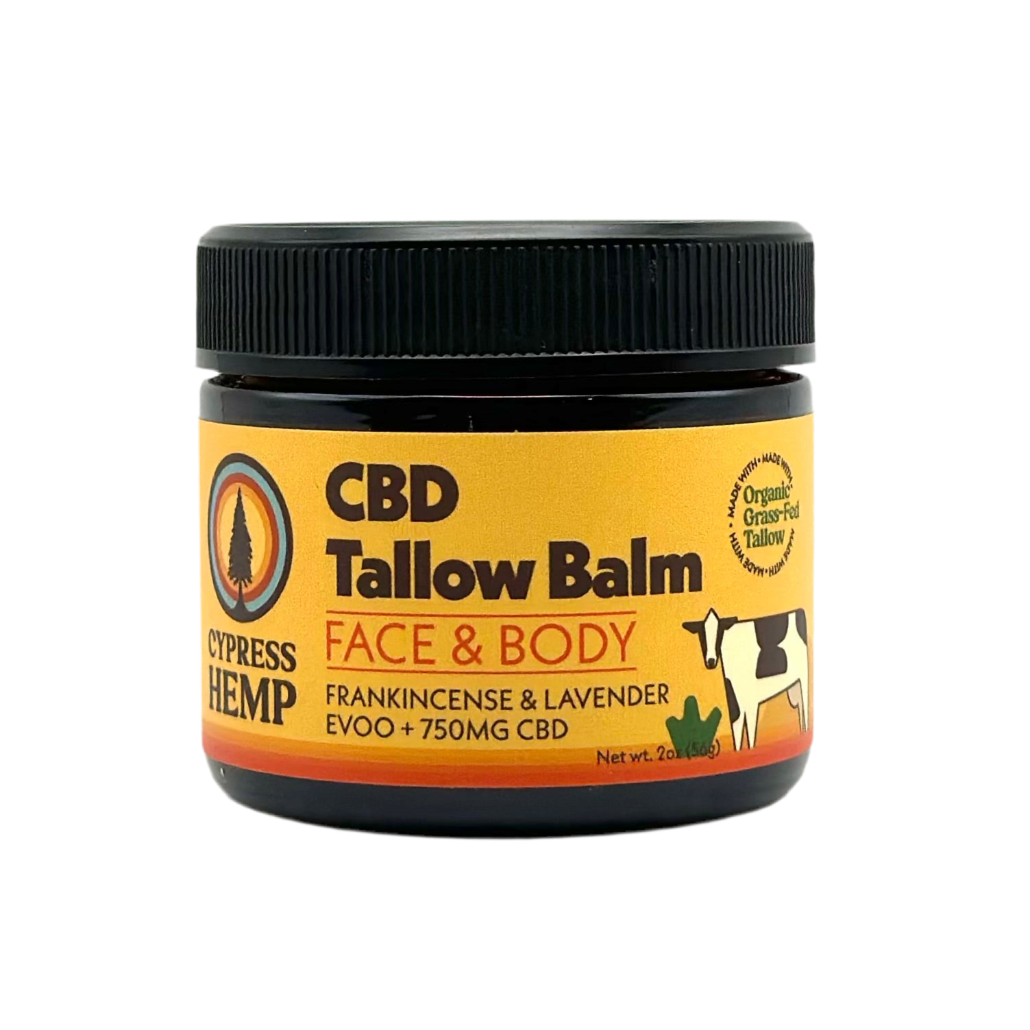 Cypress Hemp CBD Tallow Balm Face & Body - front package