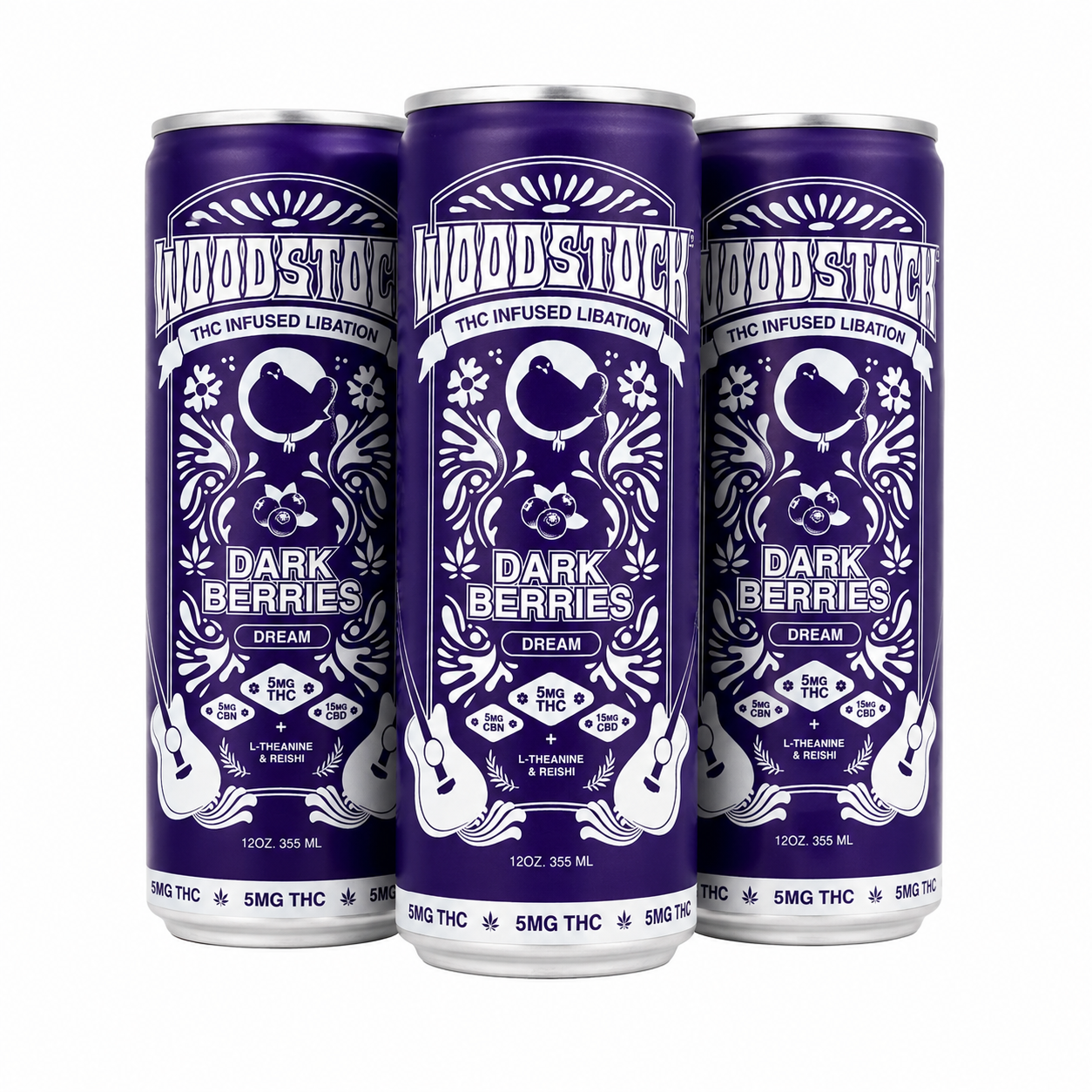 Woodstock 5mg THC+CBN+CBD Seltzer | Dark Berries