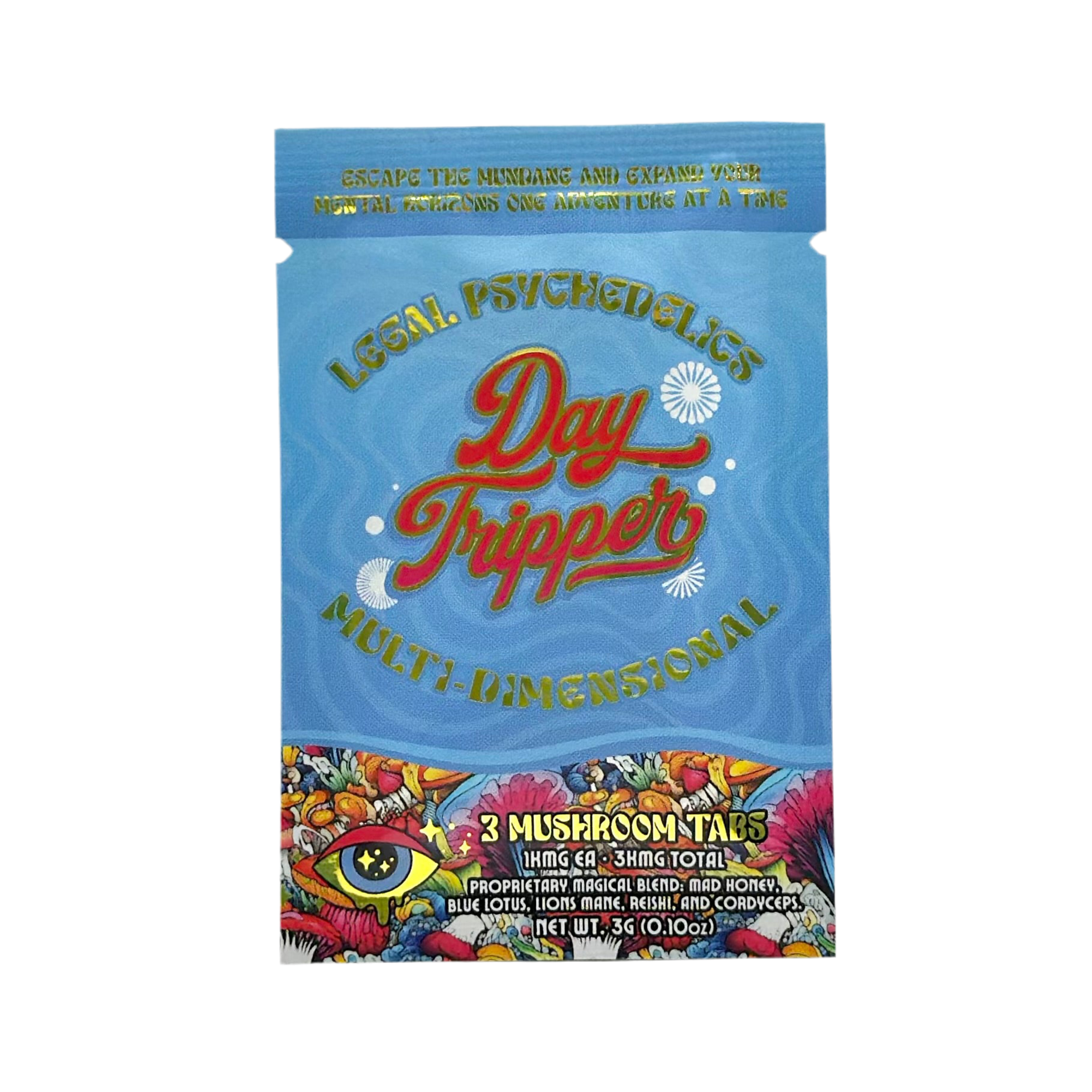 Day Tripper Magic Mushroom (3-pack) Tabs - Multi-Dimensional - front package
