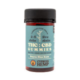 Cypress Hemp 2:5 Live Resin THC+CBD Gummies - Indica (30-Count) - supplement facts