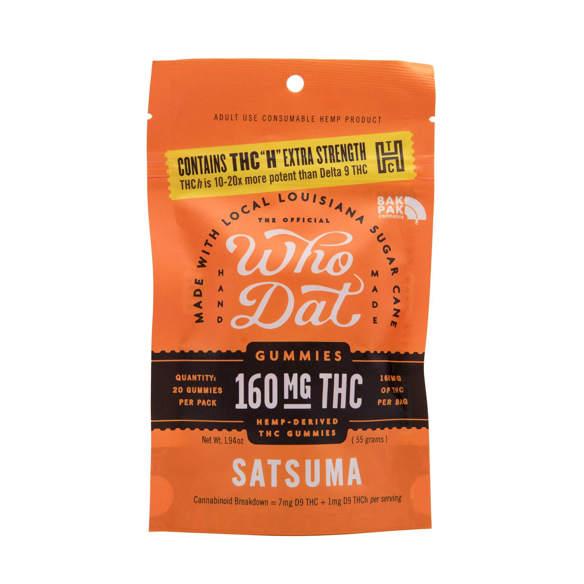 Who Dat 8mg THC+THCh Gummies (20ct)