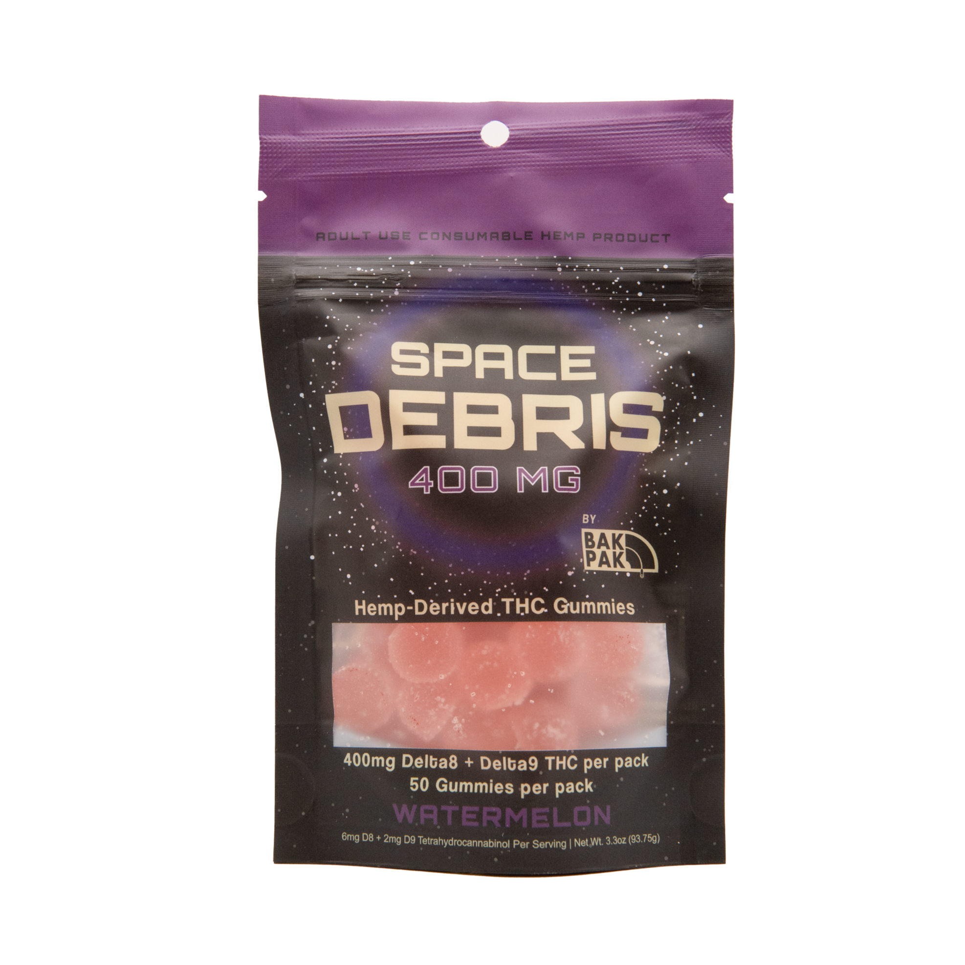 Space Debris Delta-8+Delta-9 THC Gummies | Watermelon (50ct)