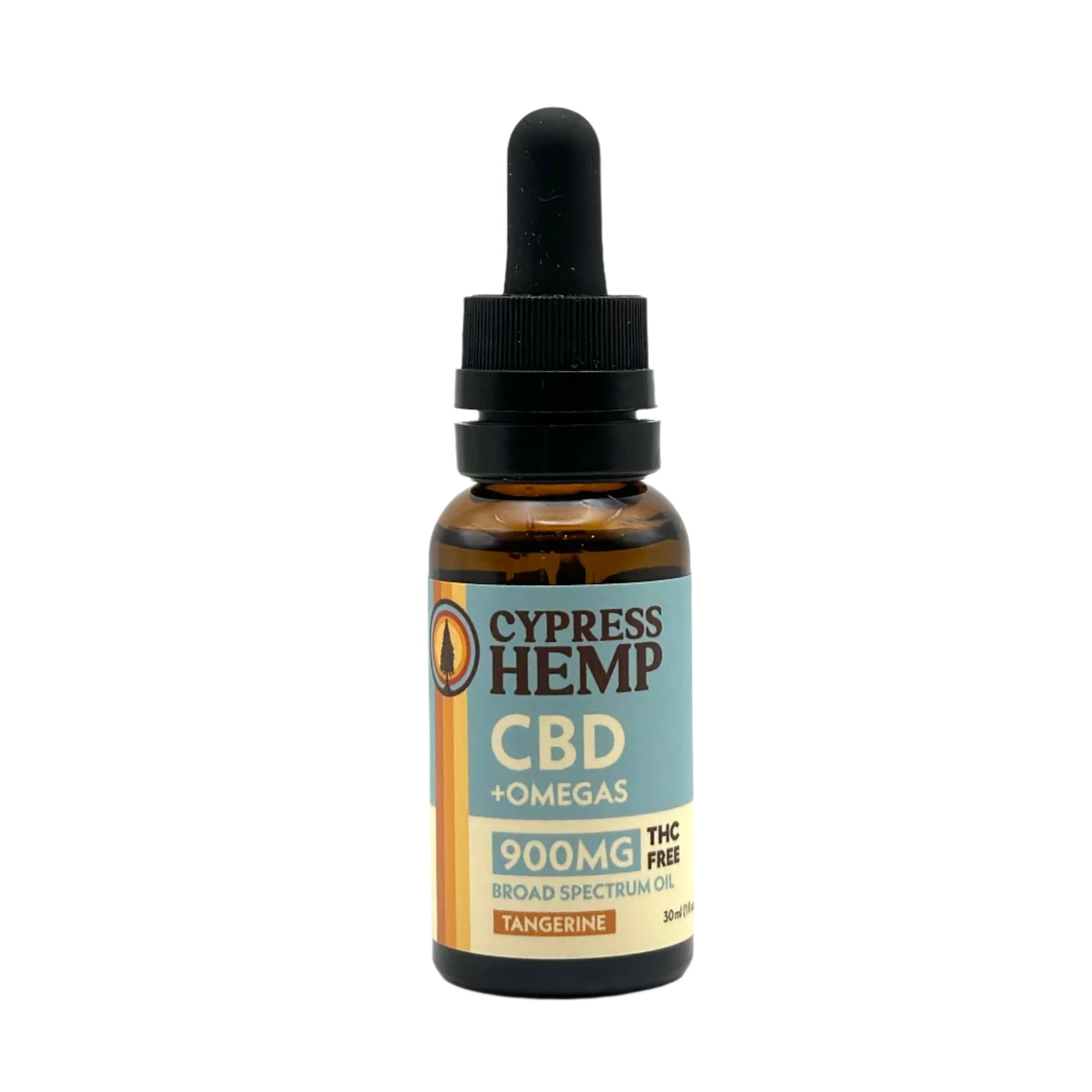 Cypress Hemp Broad Spectrum 900mg CBD+OMEGAS Oil - Tangerine - front package