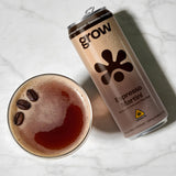Grow Espresso Martini THC mocktail served over ice