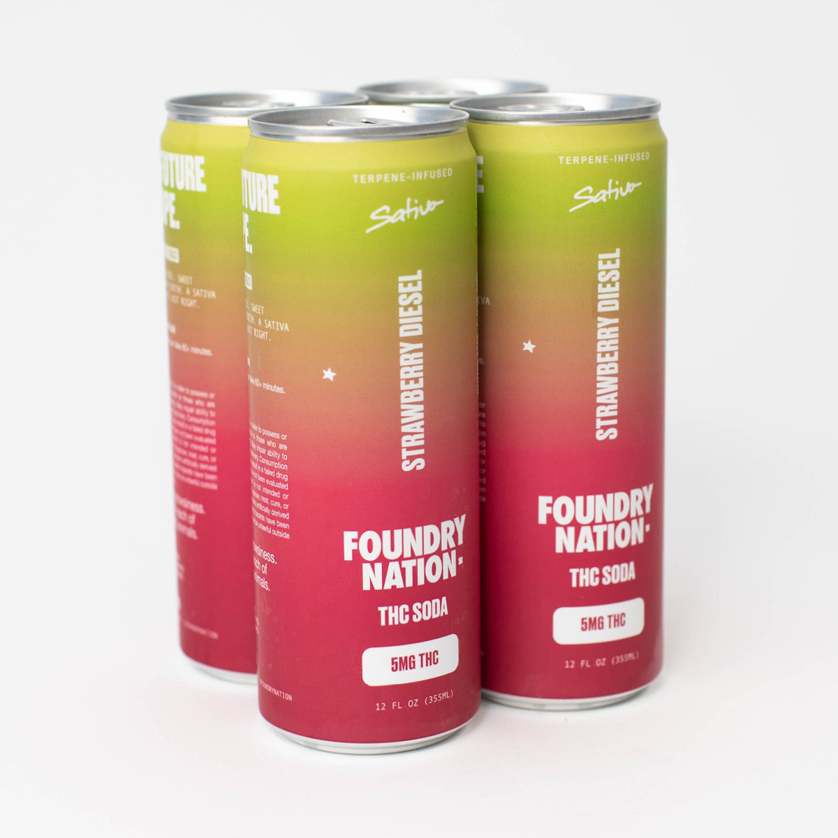 Foundry Nation Strawberry Diesel THC Soda alt angle