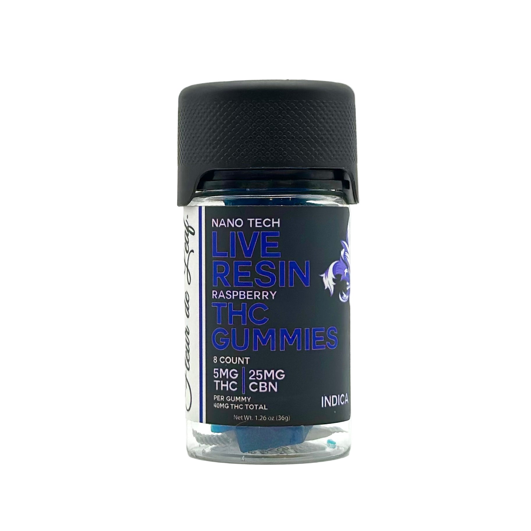 Fleur de Leaf THC+CBN Indica Gummies - front package