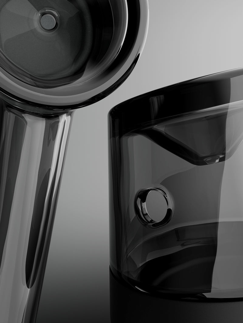 Vessel Forge Black glass pipe top view