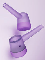 Vessel Forge Lilac glass pipe angled view with frosted finish