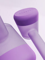 Close-up detail of Vessel Forge Lilac glass pipe surface and finish