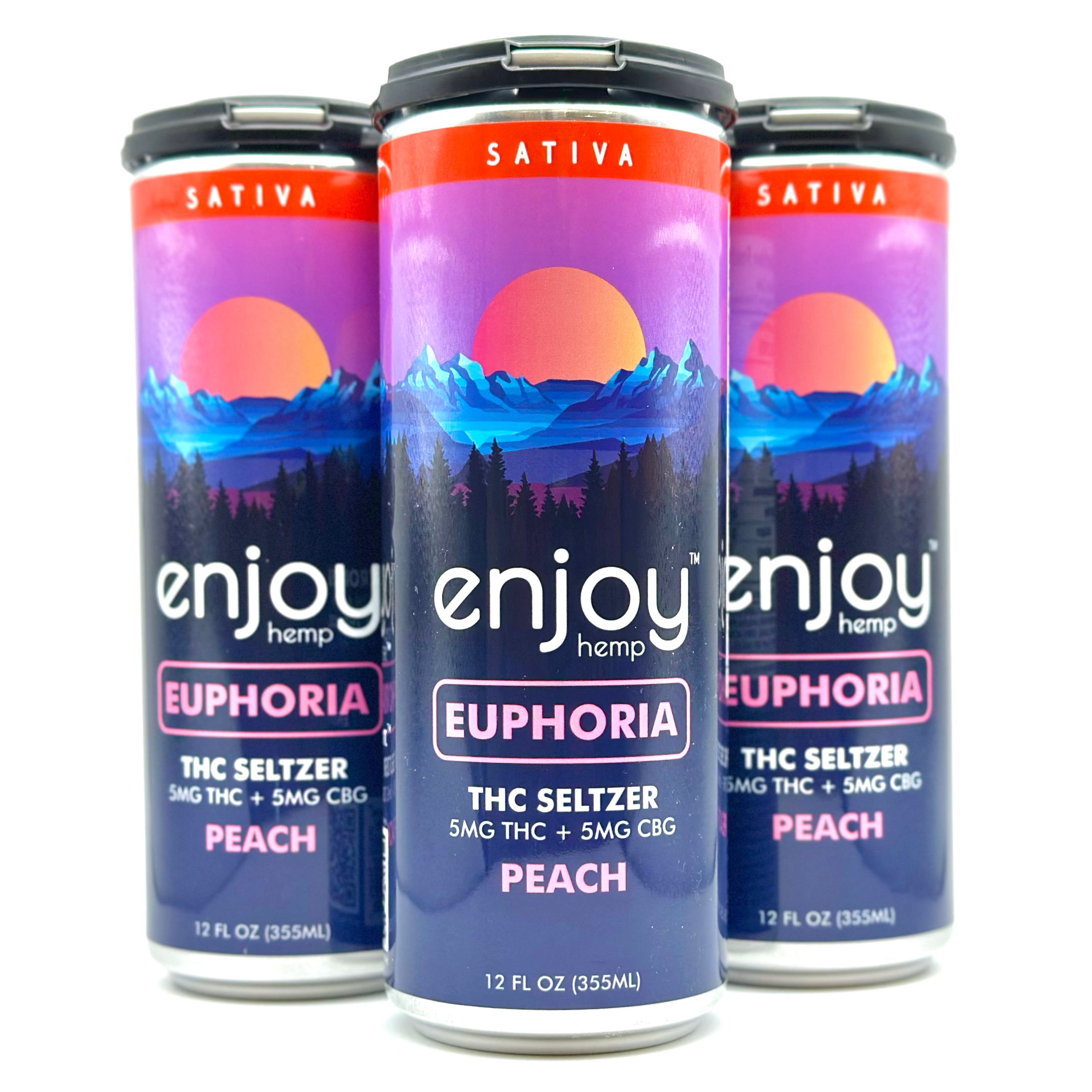 Enjoy Euphoria 5mg THC+5mg CBG Sativa - Peach - front package