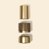 NWTN Mortar and Pestle Grinder detail of the black walnut sleeve