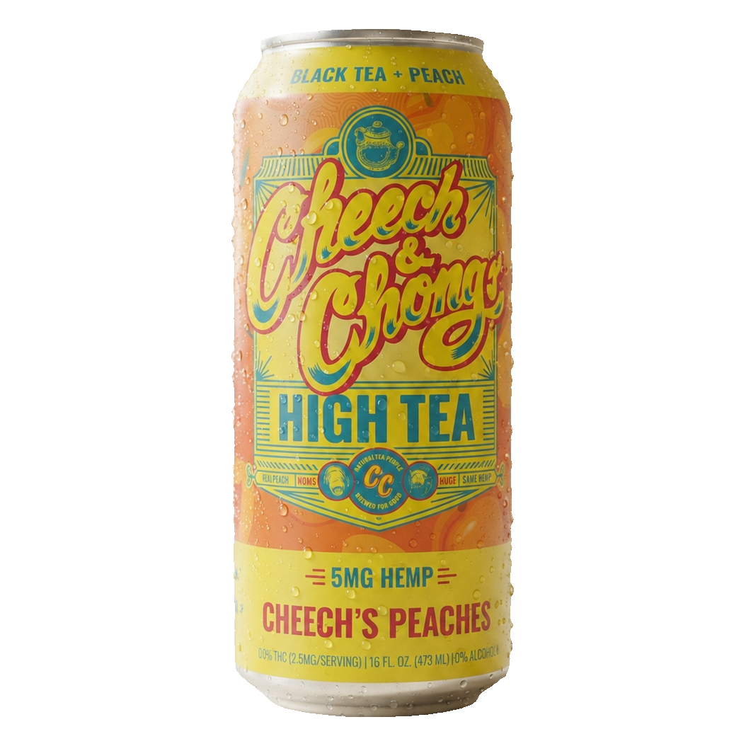 Cheech and Chong's High Tea Cheech's Peaches 5mg THC iced tea 16oz can