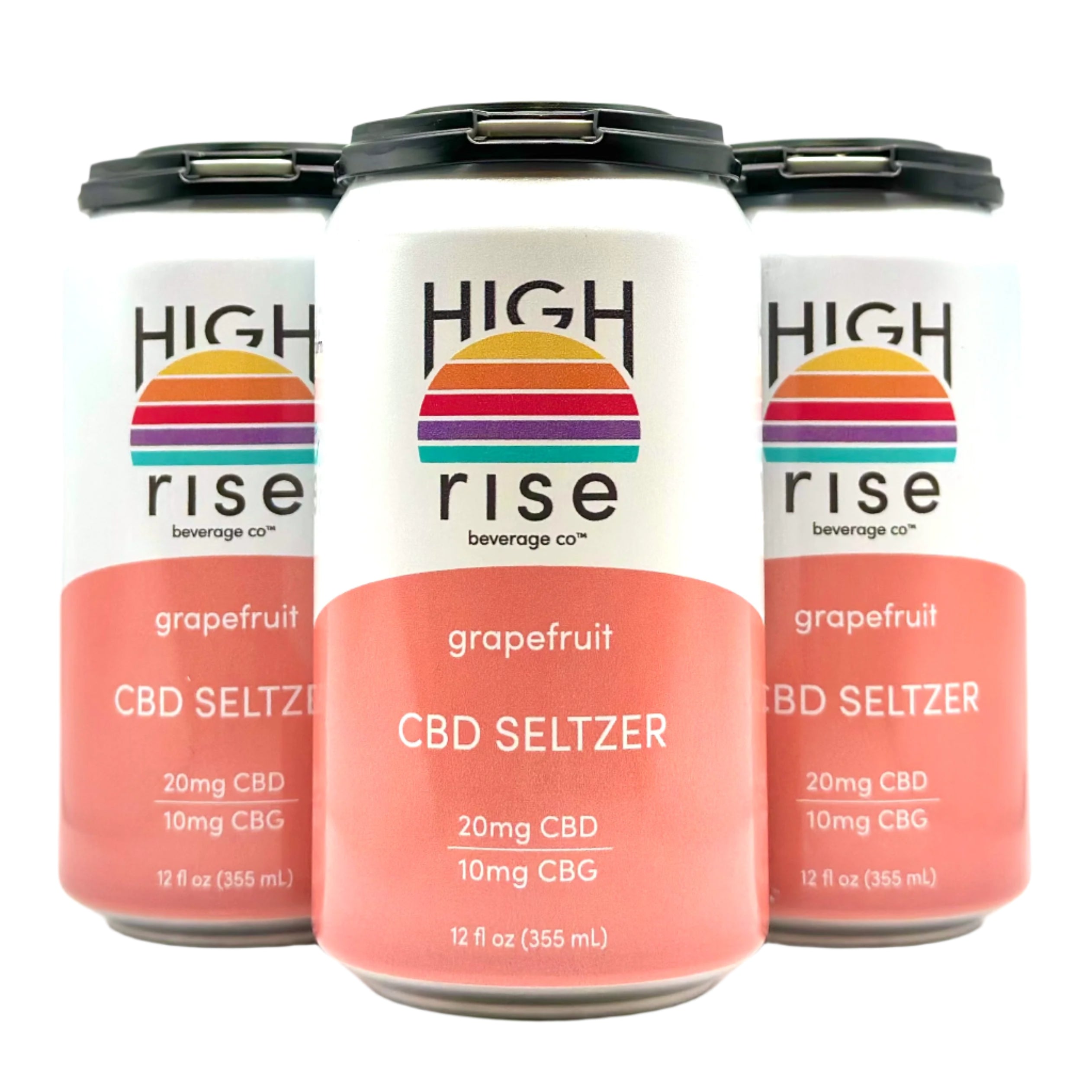 High Rise 20mg CBD+10mg CBG Seltzer | Grapefruit