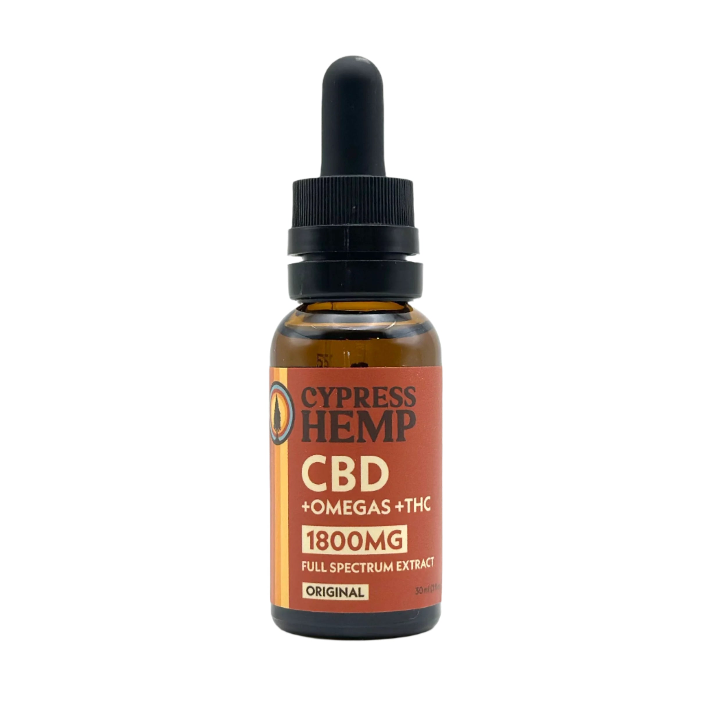 Cypress Hemp 1800mg Full Spectrum CBD+Omegas+THC Oil (30mL)