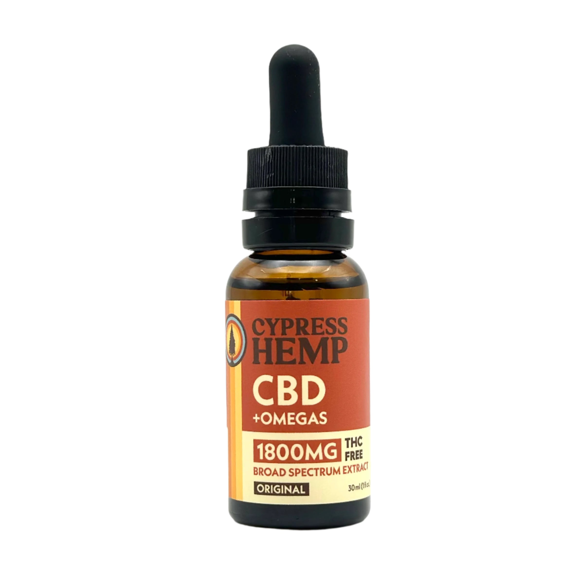 Cypress Hemp Broad Spectrum 1800mg CBD+Omegas Oil - front package