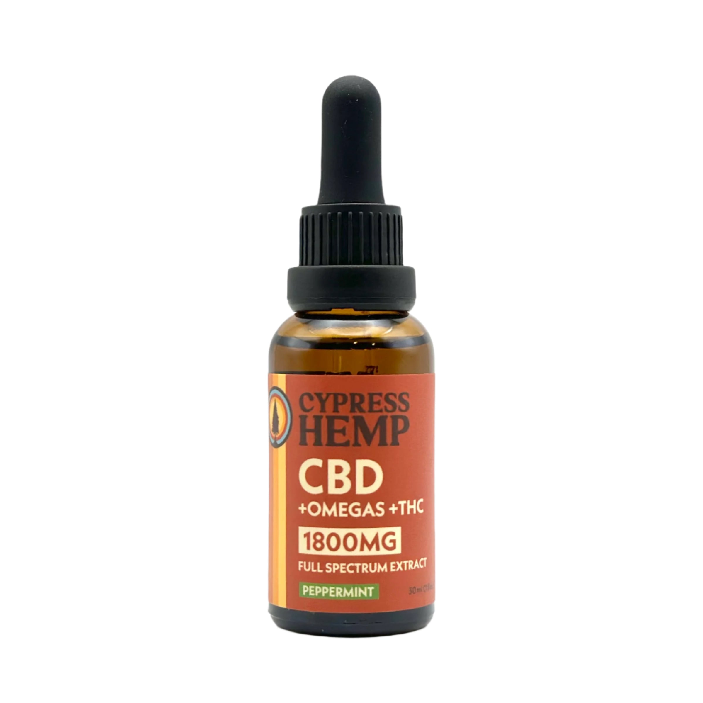 Cypress Hemp 1800mg Full Spectrum CBD+Omegas+THC Oil (30mL)