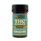 Cypress Hemp 1:25 Live Resin THC+CBD Gummies - Indica (15-Count)