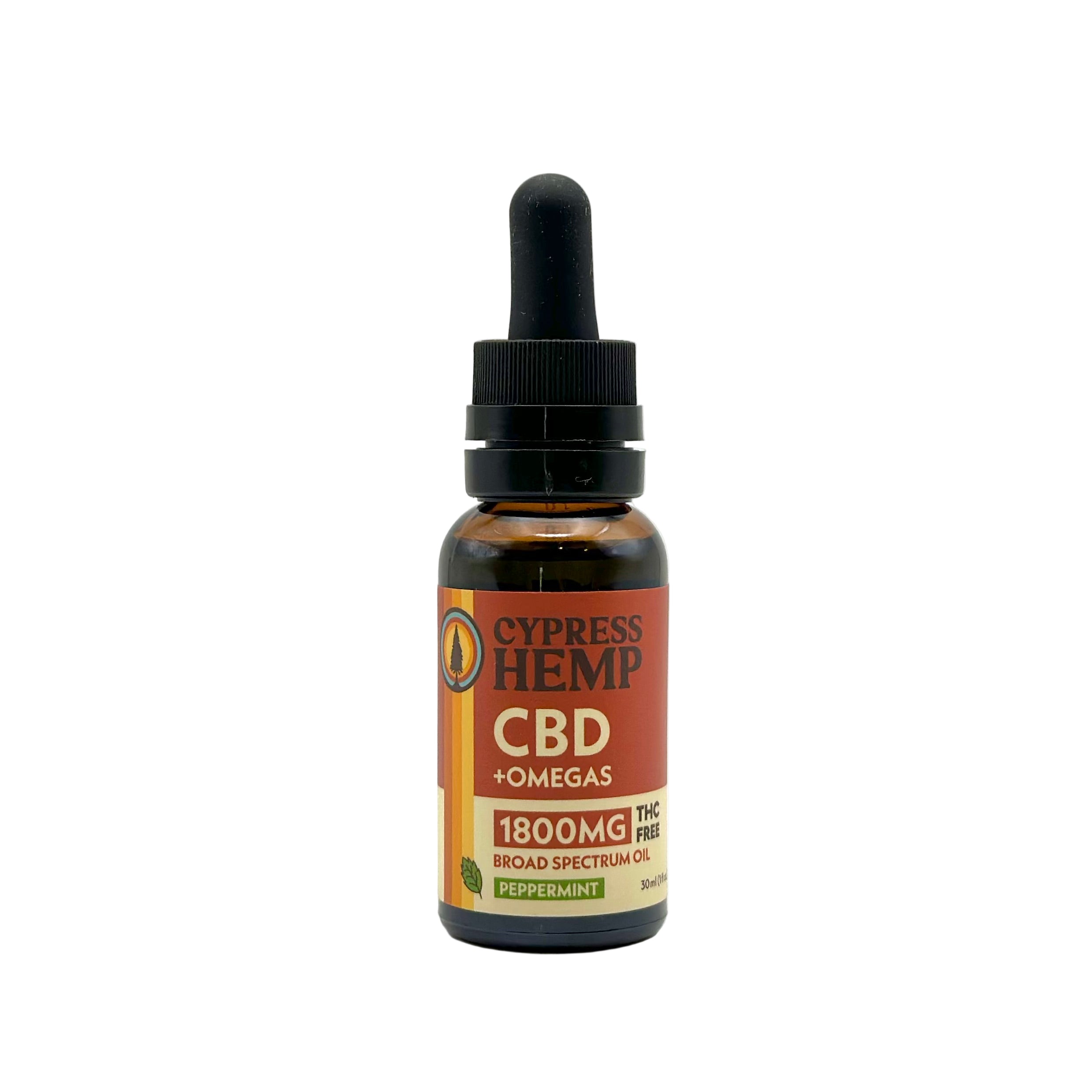 Cypress Hemp Broad Spectrum 1800mg CBD+Omegas Oil - supplement facts