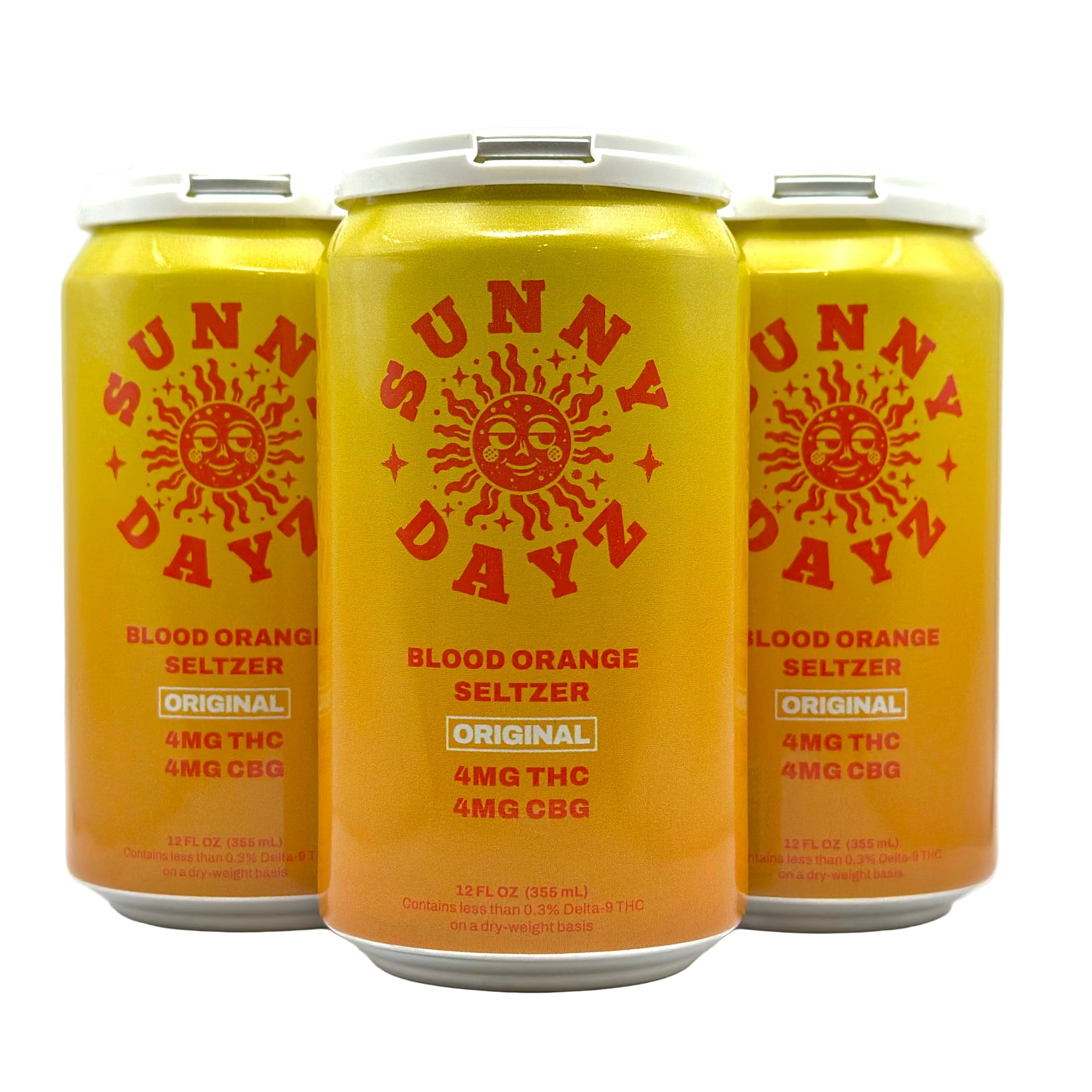 Sunny Dayz THC Seltzer 4 mg THC 4 mg CBG - supplement facts
