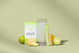 Leilo Kava Drink Mix | Lemon Lime lifestyle with glass, limes and lemons