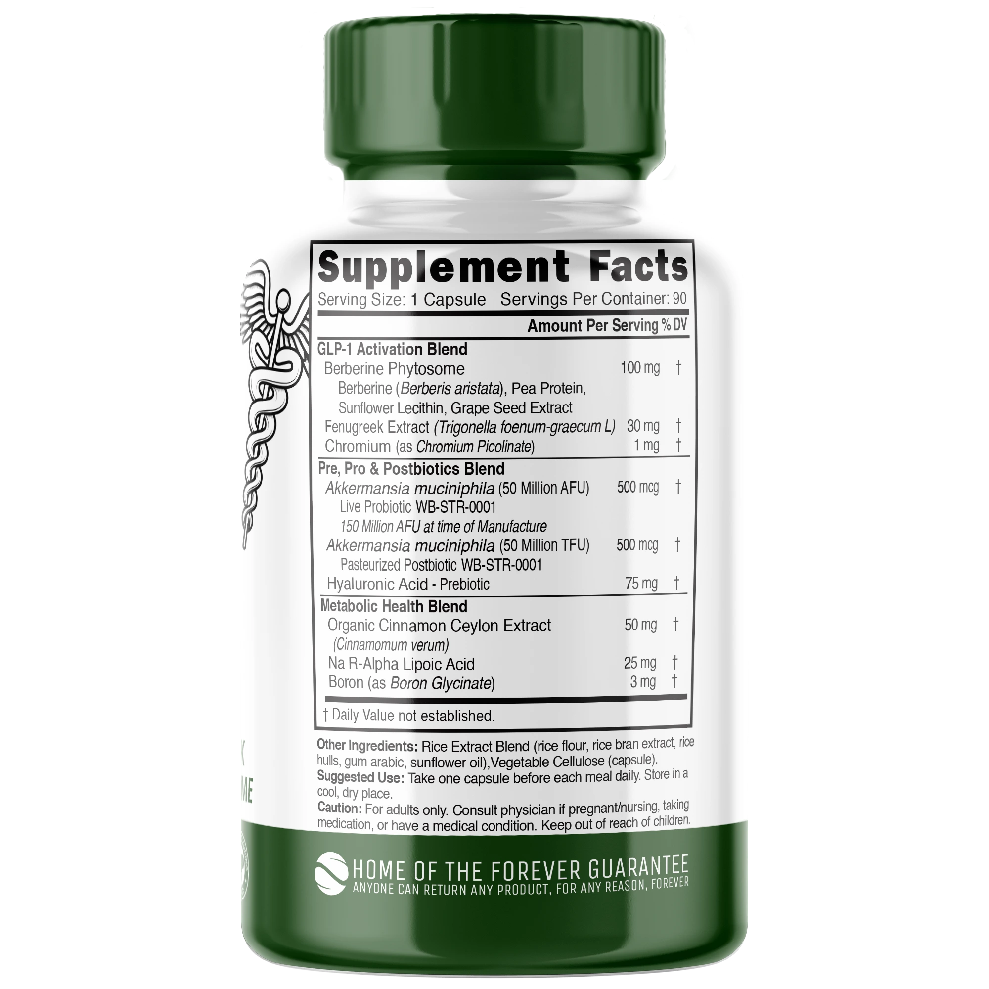 Nutri GLP-1 Support Complex back label