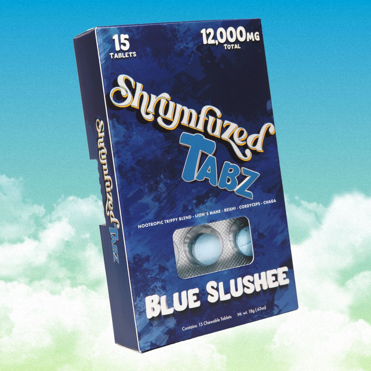 Shrumfuzed Tabz euphoric mushroom tablets 12,000mg 15 count box