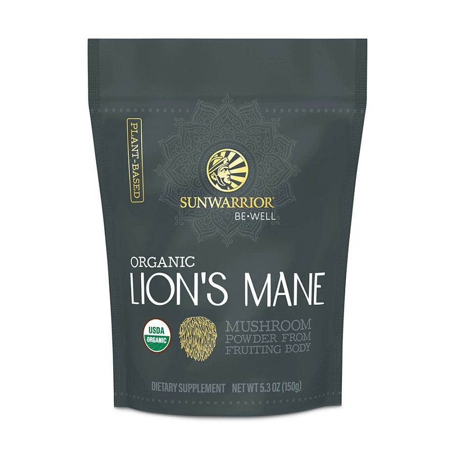 Sunwarrior Organic Lion's Mane Mushroom Powder