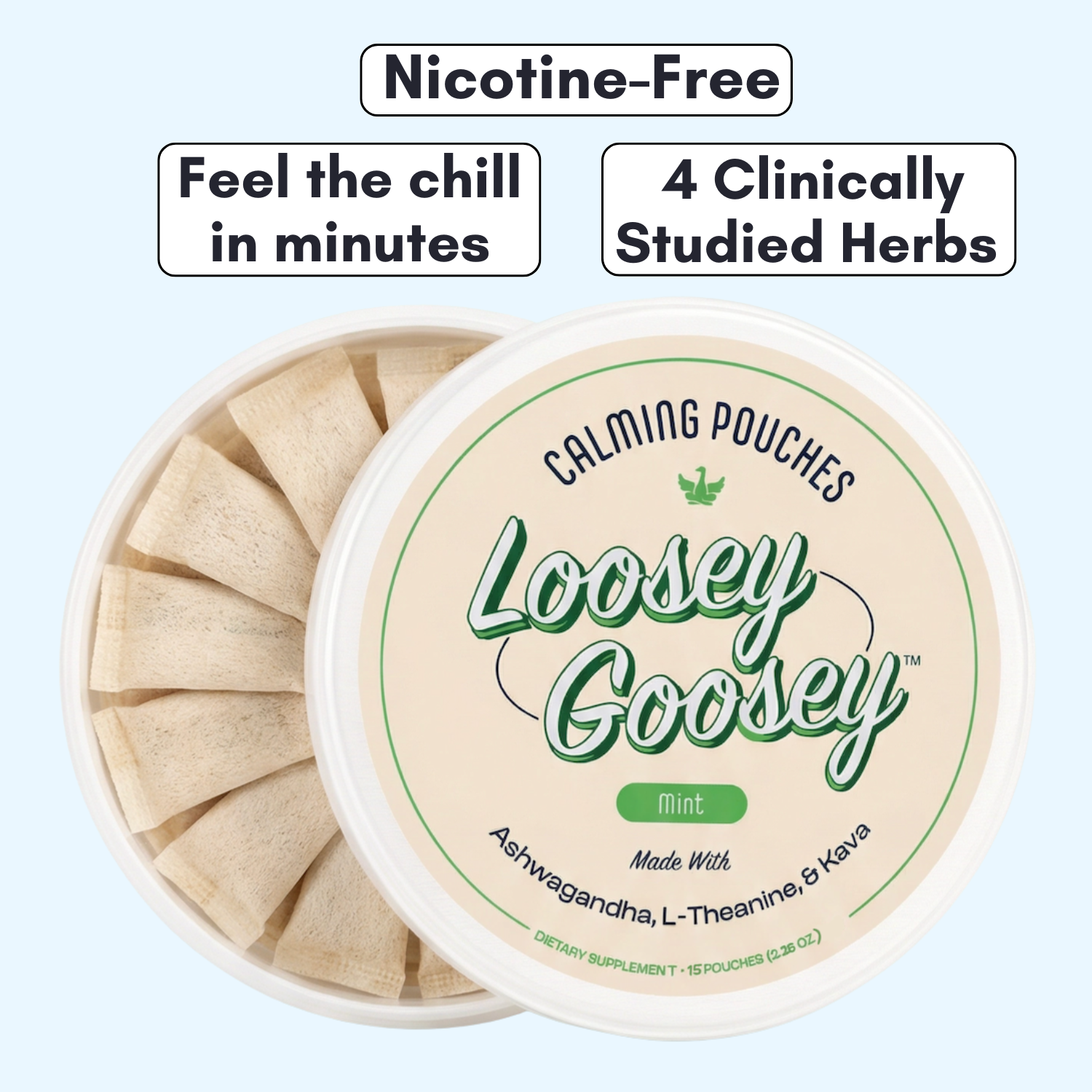 Loosey Goosey Calming Pouches Mint tin