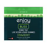 Enjoy Delta-9 5mg Strawberry Hybrid gummies front pouch