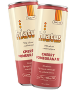 Hiatus Cherry Pomegranate THC+CBD seltzer can angled view