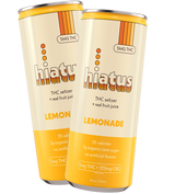 Hiatus Lemonade THC+CBD seltzer can angled view