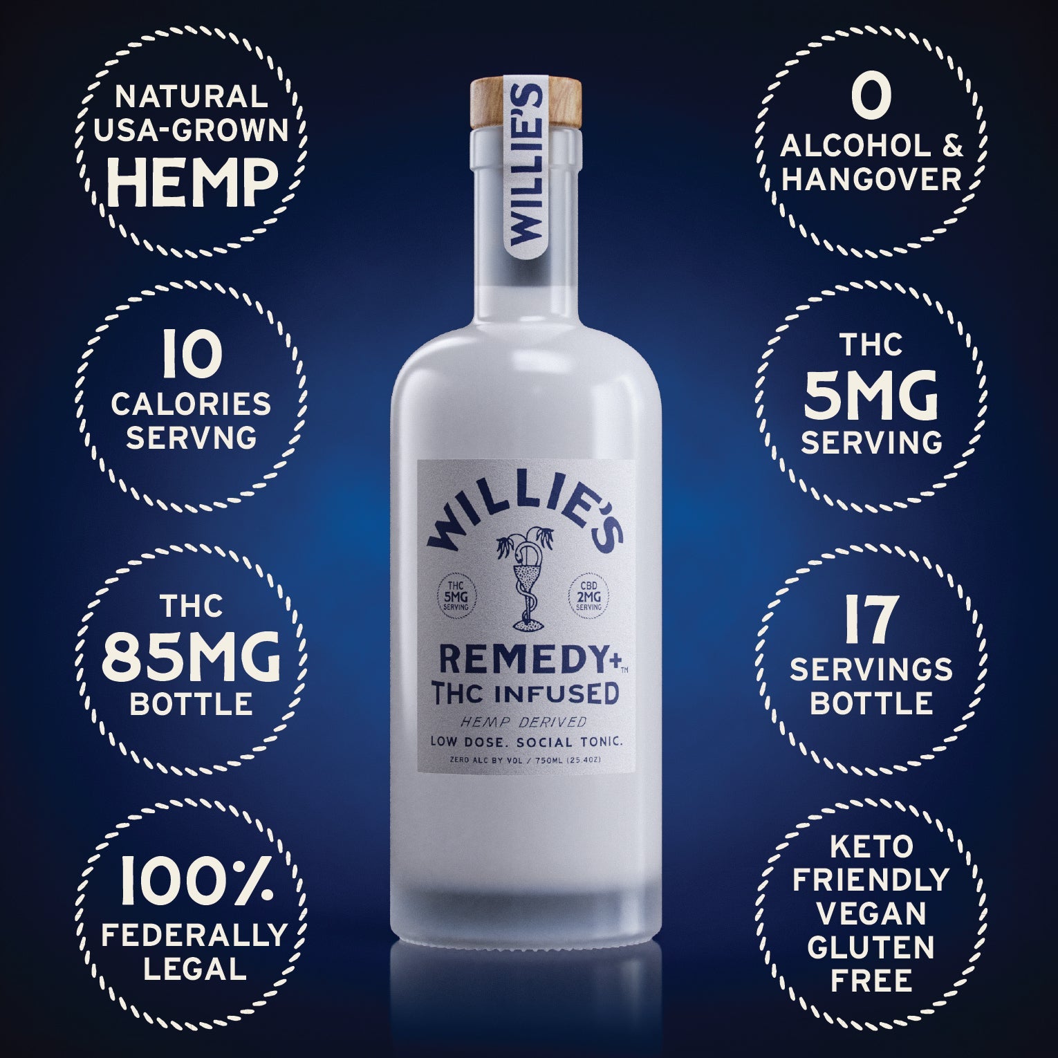 Willie's Remedy 5mg THC Shot | Low Dose (750ml)
