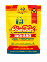 Cheech & Chong Cheeched Blood Orange hemp gummies 8 count package front