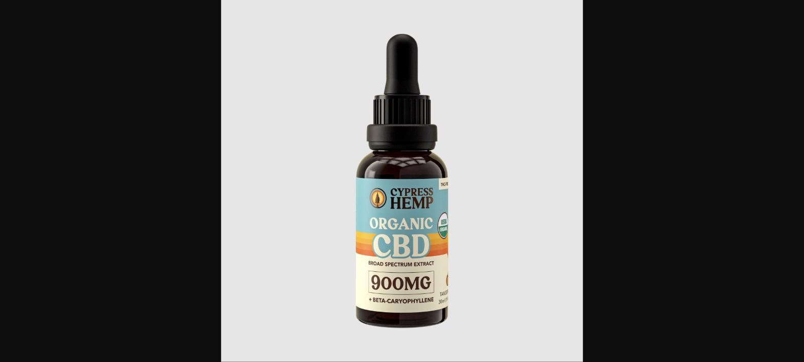 Cypress Hemp 900mg Broad Spectrum CBD+BCP Oil | Tangerine (30mL)