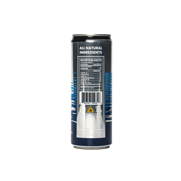 Indigo Drip 5mg THC sparkling mineral water can back panel nutrition facts