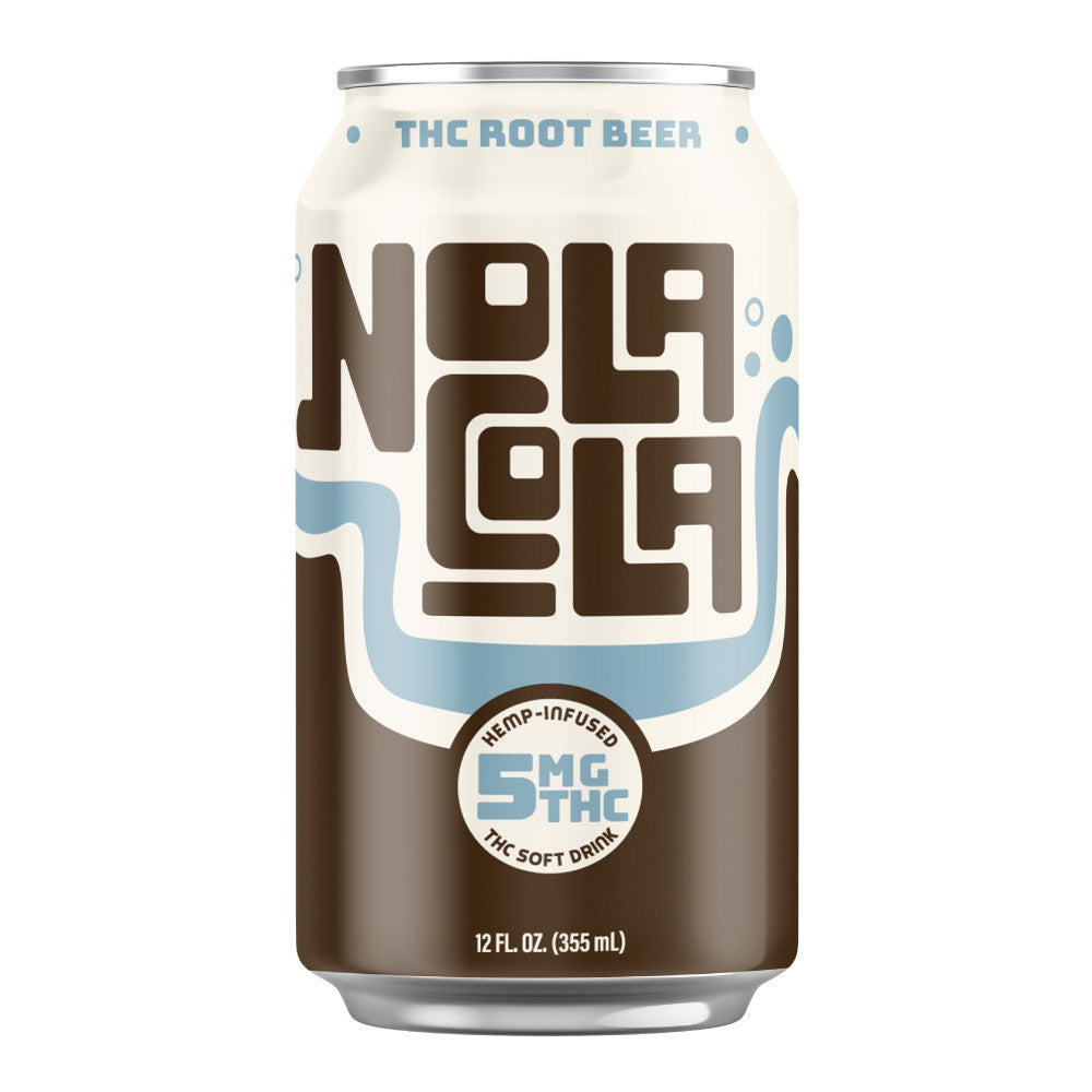 Nola Cola Root Beer 5mg THC hemp infused soft drink 12 oz can