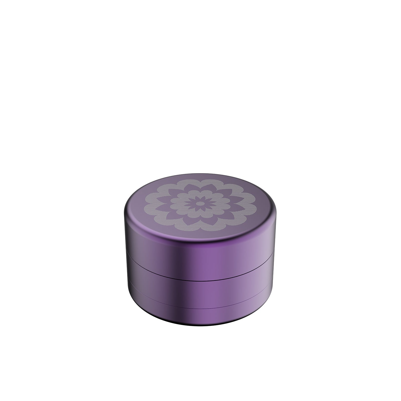 Flower Mill Next Gen Standard 2.5 inch grinder in purple, closed