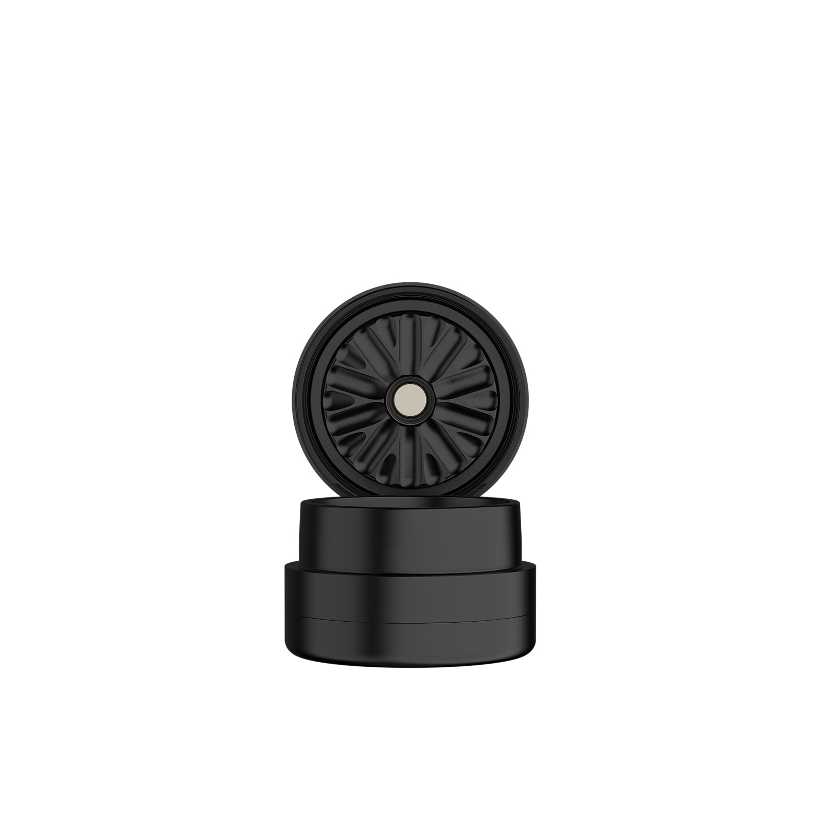 Flower Mill Next Gen Standard 2 inch three piece aluminum grinder black open